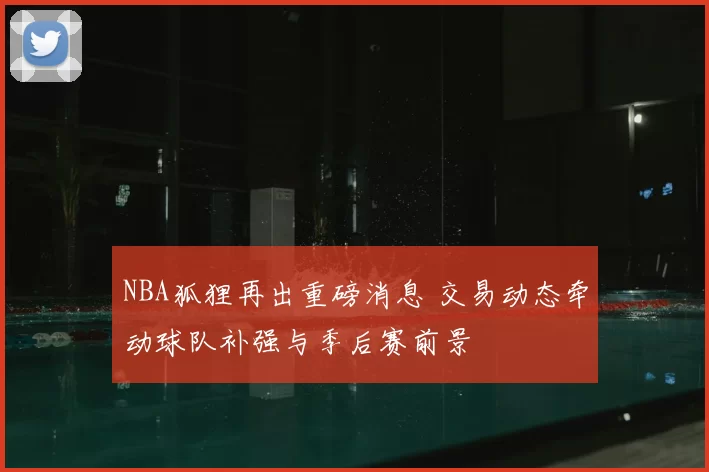 NBA狐狸再出重磅消息 交易动态牵动球队补强与季后赛前景